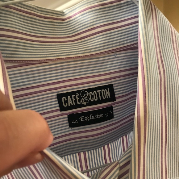 Cafe cotton exclusive button up t shirt - Picture 2 of 3